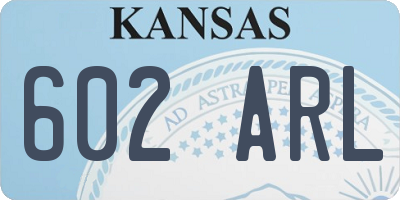 KS license plate 602ARL