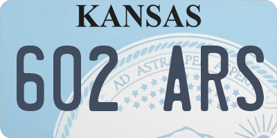 KS license plate 602ARS
