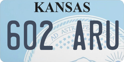 KS license plate 602ARU