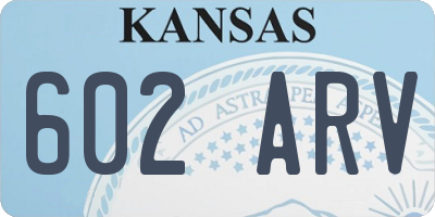 KS license plate 602ARV