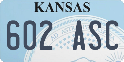 KS license plate 602ASC
