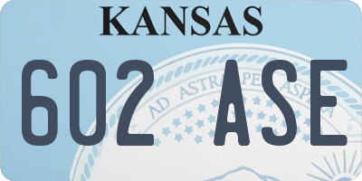 KS license plate 602ASE