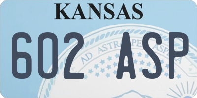 KS license plate 602ASP