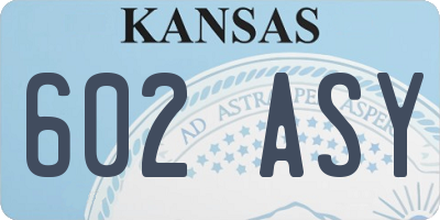 KS license plate 602ASY