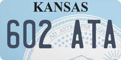 KS license plate 602ATA