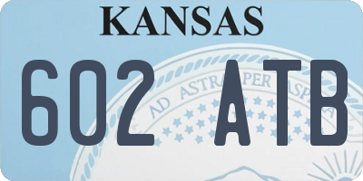 KS license plate 602ATB