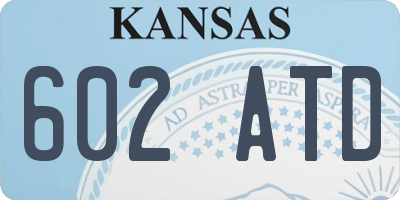 KS license plate 602ATD