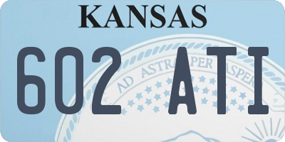 KS license plate 602ATI
