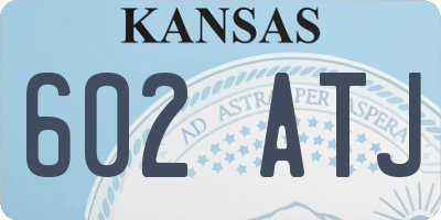 KS license plate 602ATJ
