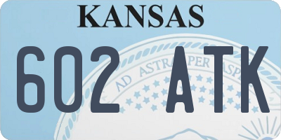 KS license plate 602ATK