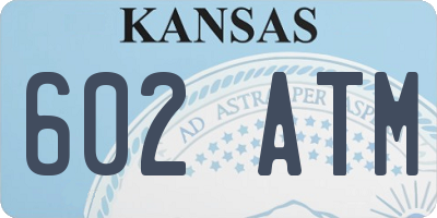 KS license plate 602ATM