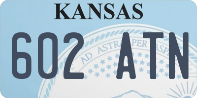 KS license plate 602ATN