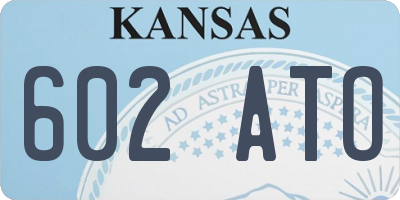 KS license plate 602ATO