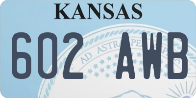 KS license plate 602AWB