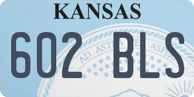 KS license plate 602BLS
