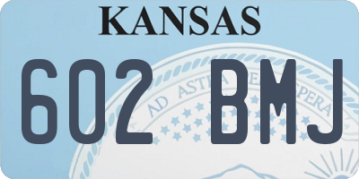 KS license plate 602BMJ