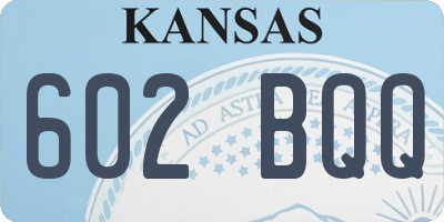 KS license plate 602BQQ