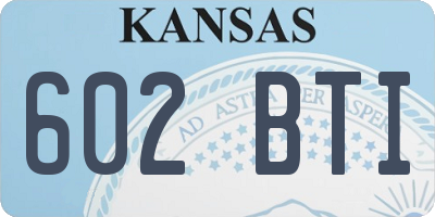KS license plate 602BTI