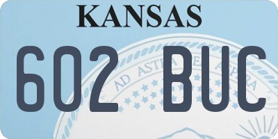 KS license plate 602BUC