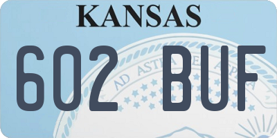 KS license plate 602BUF