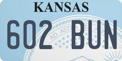 KS license plate 602BUN