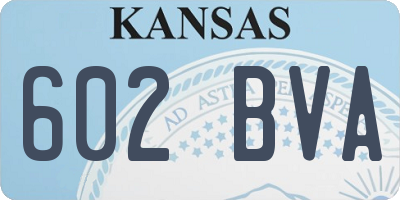 KS license plate 602BVA