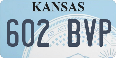 KS license plate 602BVP