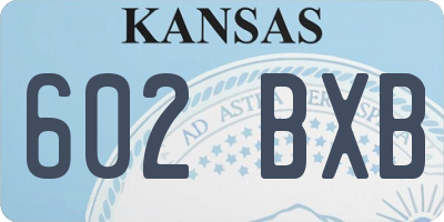 KS license plate 602BXB