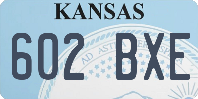 KS license plate 602BXE