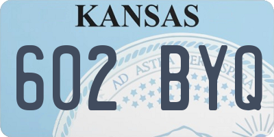 KS license plate 602BYQ
