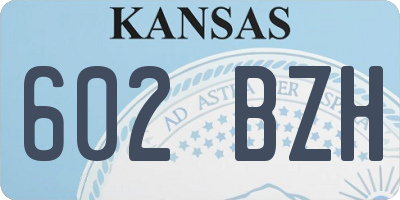 KS license plate 602BZH