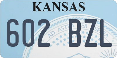 KS license plate 602BZL