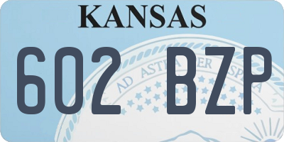 KS license plate 602BZP