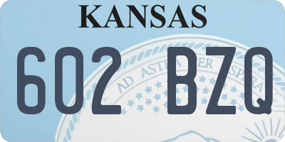 KS license plate 602BZQ