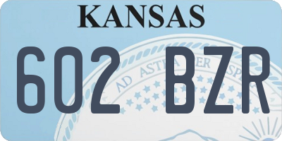 KS license plate 602BZR