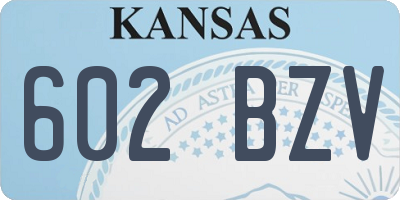 KS license plate 602BZV