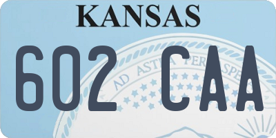 KS license plate 602CAA