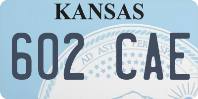 KS license plate 602CAE