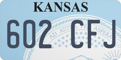 KS license plate 602CFJ