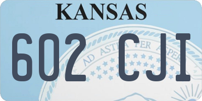 KS license plate 602CJI
