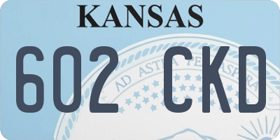 KS license plate 602CKD