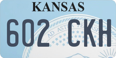 KS license plate 602CKH
