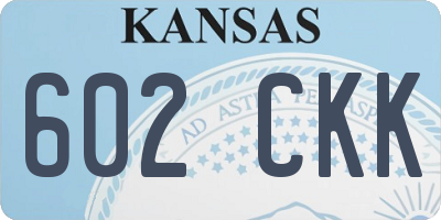 KS license plate 602CKK