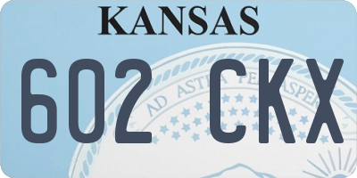 KS license plate 602CKX