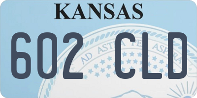 KS license plate 602CLD
