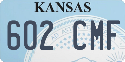 KS license plate 602CMF