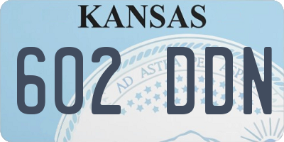 KS license plate 602DDN