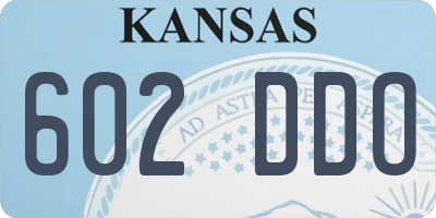 KS license plate 602DDO