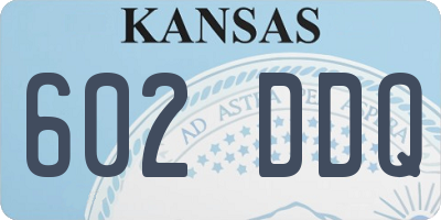 KS license plate 602DDQ