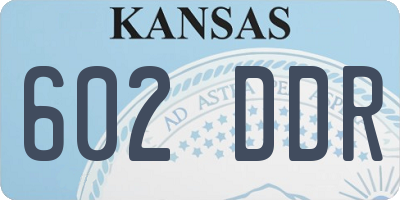 KS license plate 602DDR
